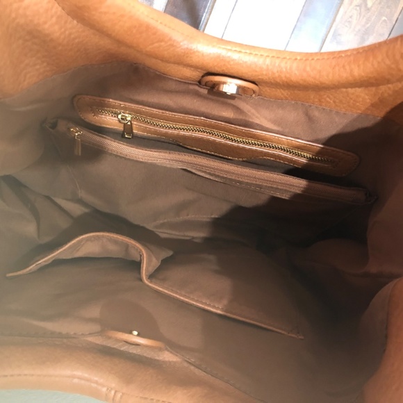 Brand new, softest, brown faux leather tote bag. - Picture 5 of 6